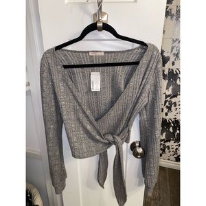 Women’s tie front sweater